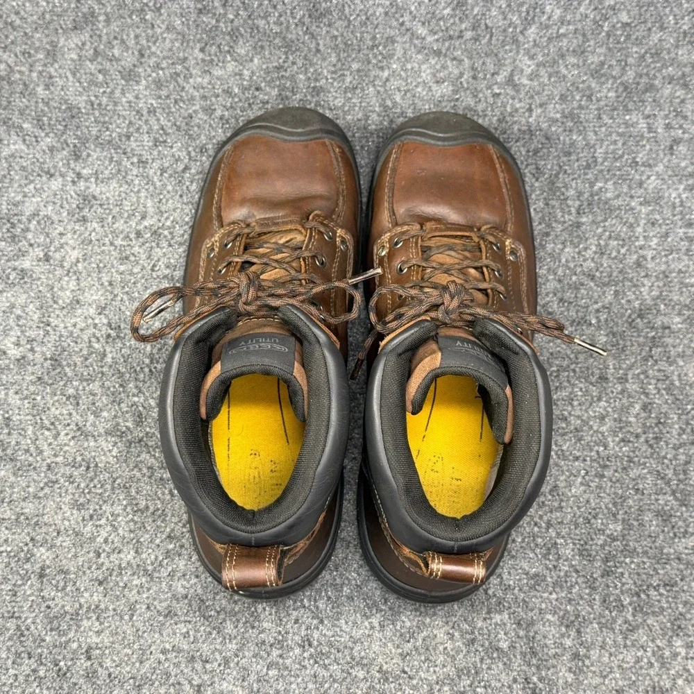 Keen Fort Wayne 6 Inch Work Boots Mens 11.5D Brown Leather Waterproof Carbon Toe